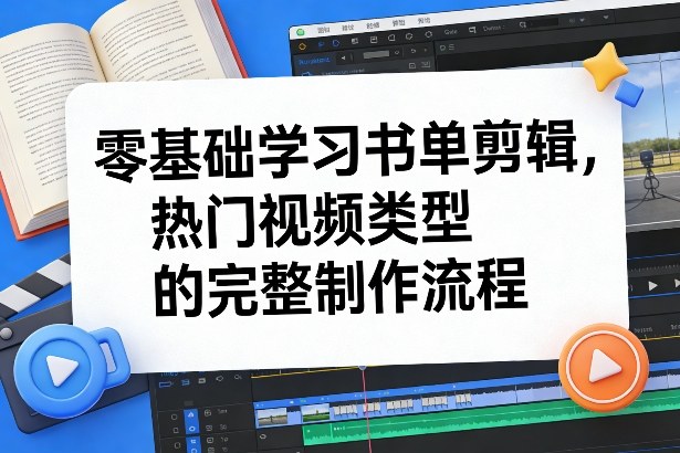 零基础学习书单剪辑，热门视频类型的完整制作流程（更新2026）-来友网创