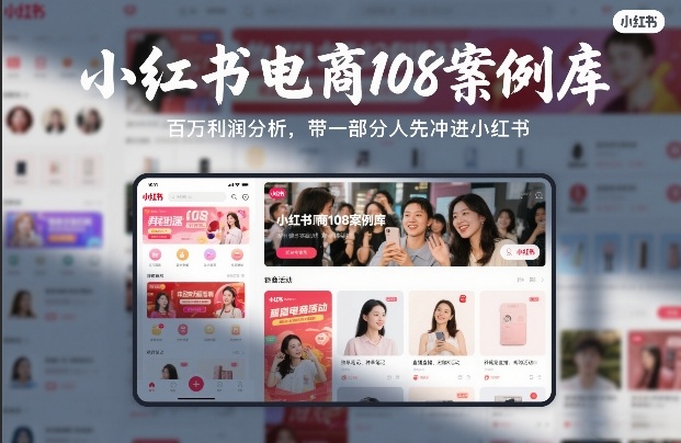 小红书电商108案例库，百W利润分析，带一部分人先冲进小红书【文档】-来友网创