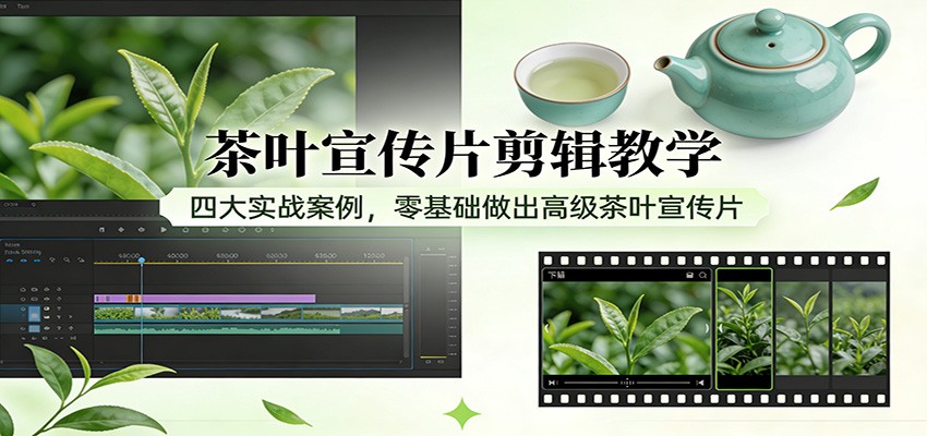 茶叶宣传片剪辑教学：四大实战案例，零基础做出高级茶叶宣传片-来友网创