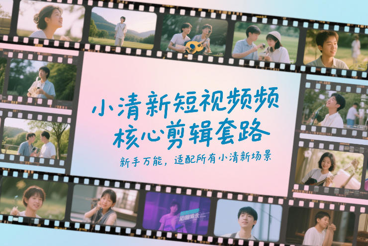 小清新短视频核心剪辑套路，新手万能，适配所有小清新场景-来友网创