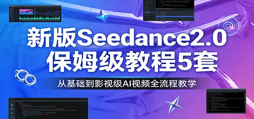 新版Seedance2.0保姆级教程5套：从基础到影视级AI视频全流程教学-来友网创