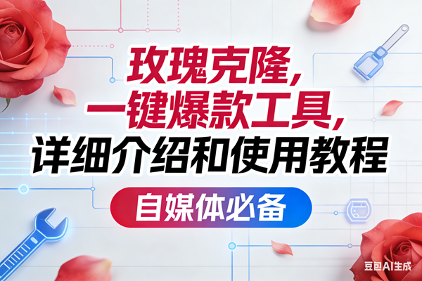 （17475期）玫瑰克隆，一键爆款工具详细介绍和使用教程，自媒体必备-来友网创