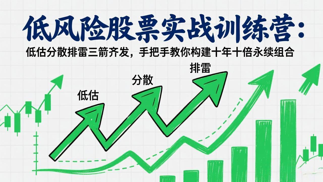 （17487期）低风险股票实战训练营：低估分散排雷三箭齐发，手把手教你构建十年十倍永续组合-来友网创