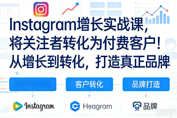 Instagram增长实战课，将关注者转化为付费客户！从增长到转化，打造真正品牌（双语字幕）-来友网创