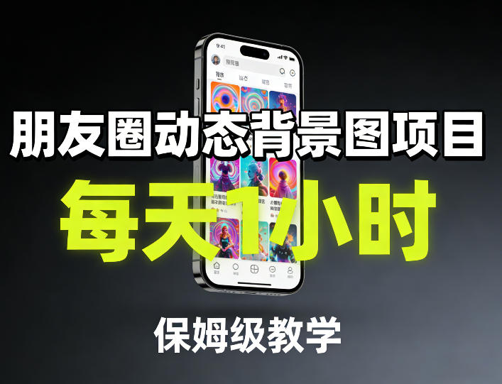朋友圈动态背景图项目，每天1小时，保姆级教学-来友网创