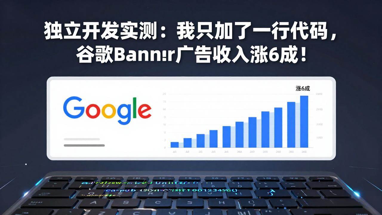 （17574期）付费文章：独立开发实测：我只加了一行代码，谷歌Banner广告收入涨6成！-来友网创