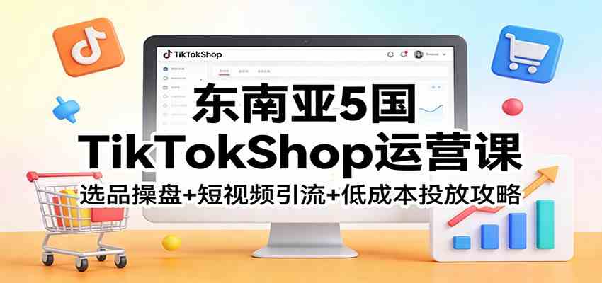 东南亚5国TikTokShop运营课：选品操盘+短视频引流+低成本投放攻略-来友网创