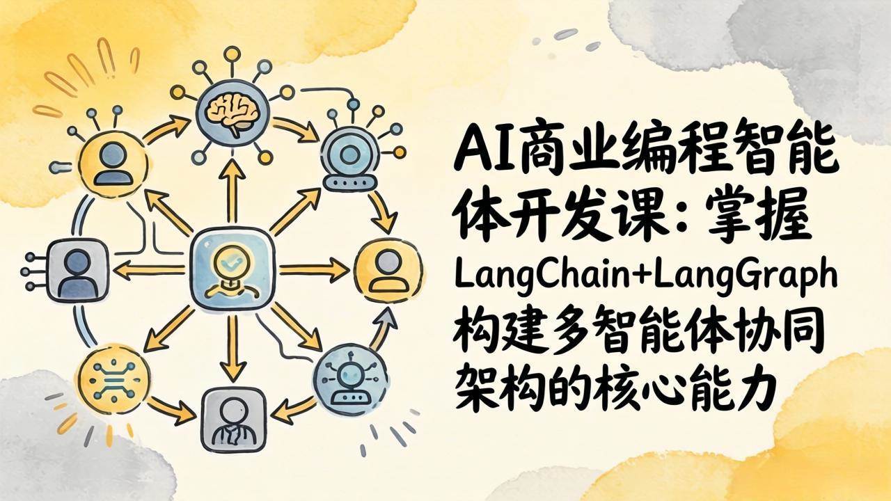 （17608期）AI商业编程智能体开发课：掌握LangChain+LangGraph构建多智能体协同架构的核心能力-来友网创