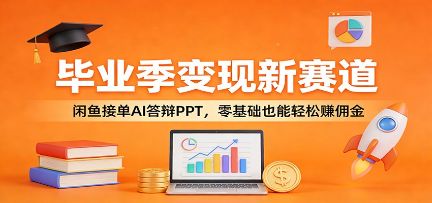 毕业季变现新赛道：闲鱼接单AI答辩PPT，零基础也能轻松赚佣金-来友网创