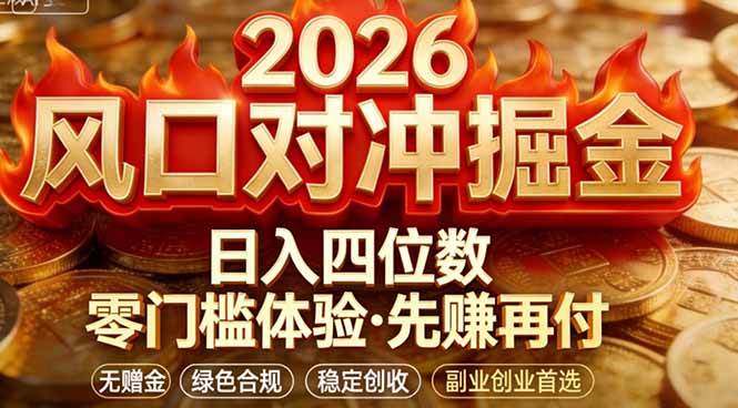 （17631期）2026美金对冲套利，无赠金对冲策略保驾护航，低门槛易上手实操。单人单日收益2000+-来友网创
