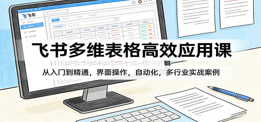 飞书多维表格高效应用课：从入门到精通，界面操作，自动化，多行业实战案例-来友网创