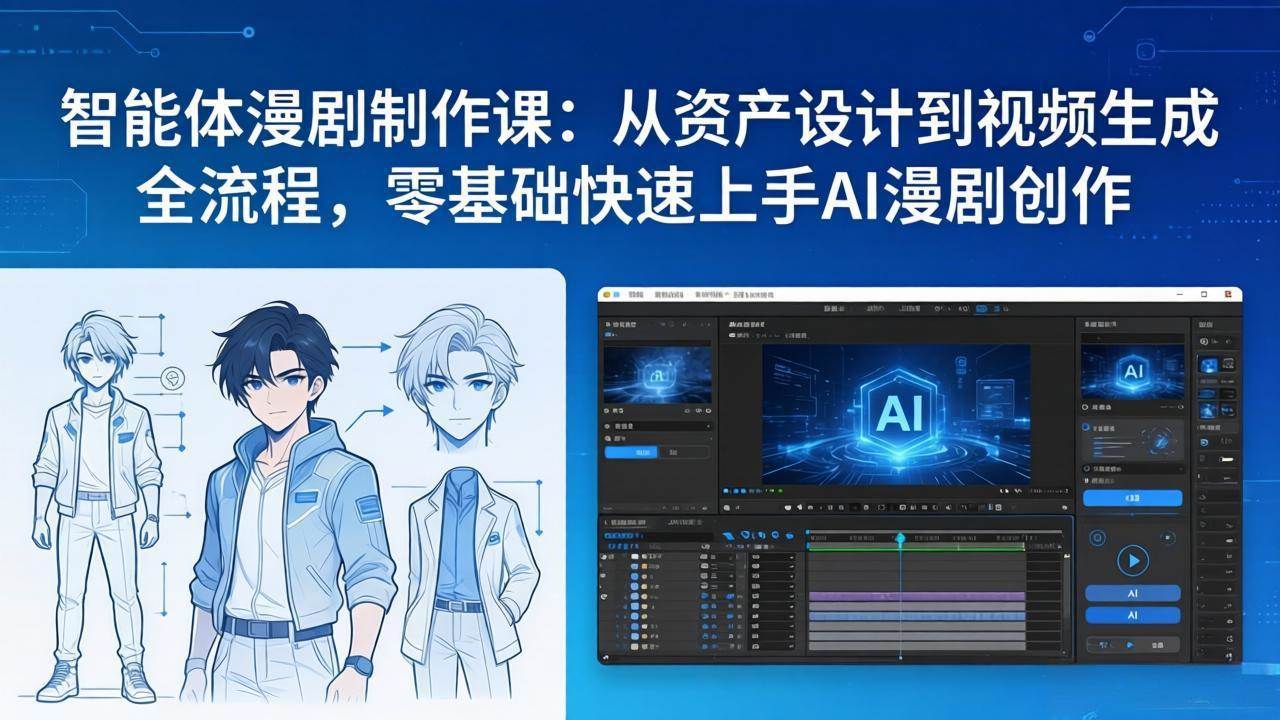 （17709期）智能体漫剧制作课：从资产设计到视频生成全流程，零基础快速上手AI漫剧创作-来友网创