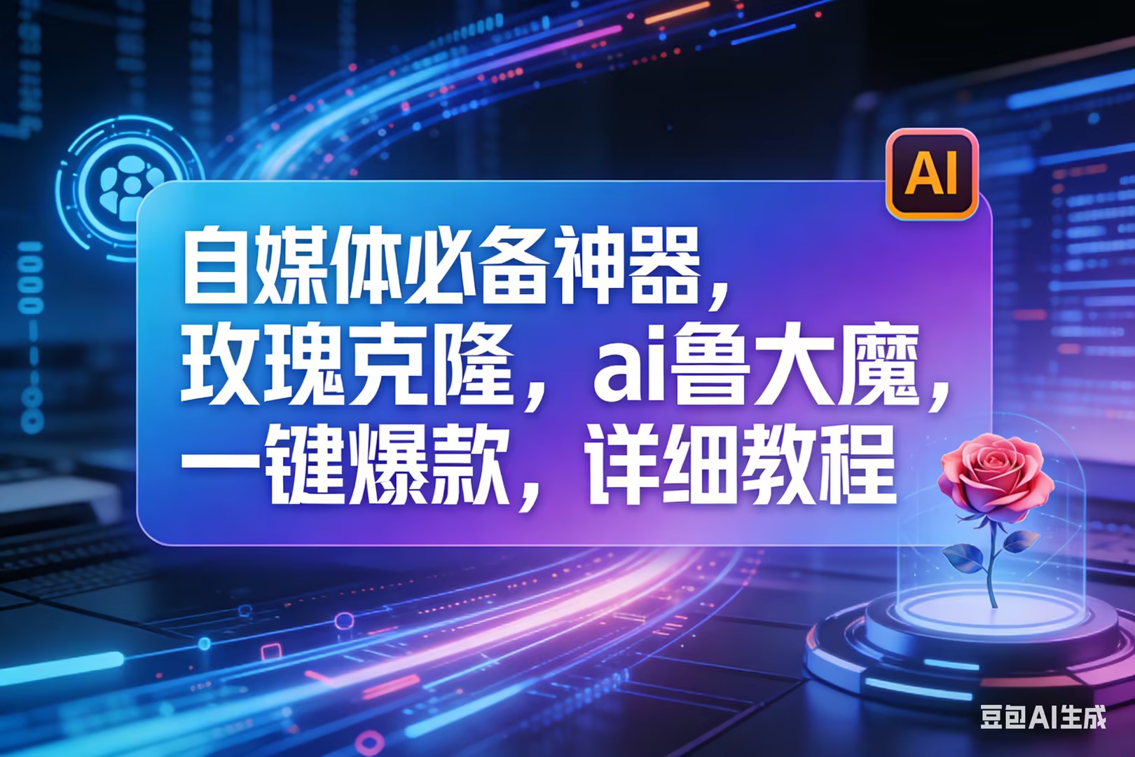 （17721期）玫瑰克隆工具，ai鲁大魔，自媒体必备神器，一键爆款，详细教程。-来友网创