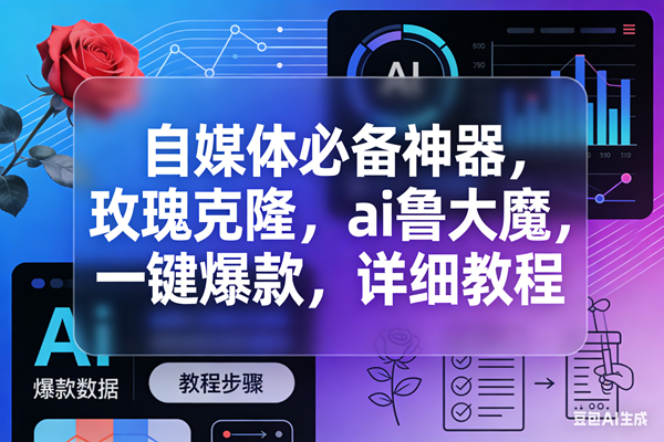 （17766期）玫瑰克隆，ai鲁大魔工具，自媒体必备神器，一键爆款，详细教程。-来友网创