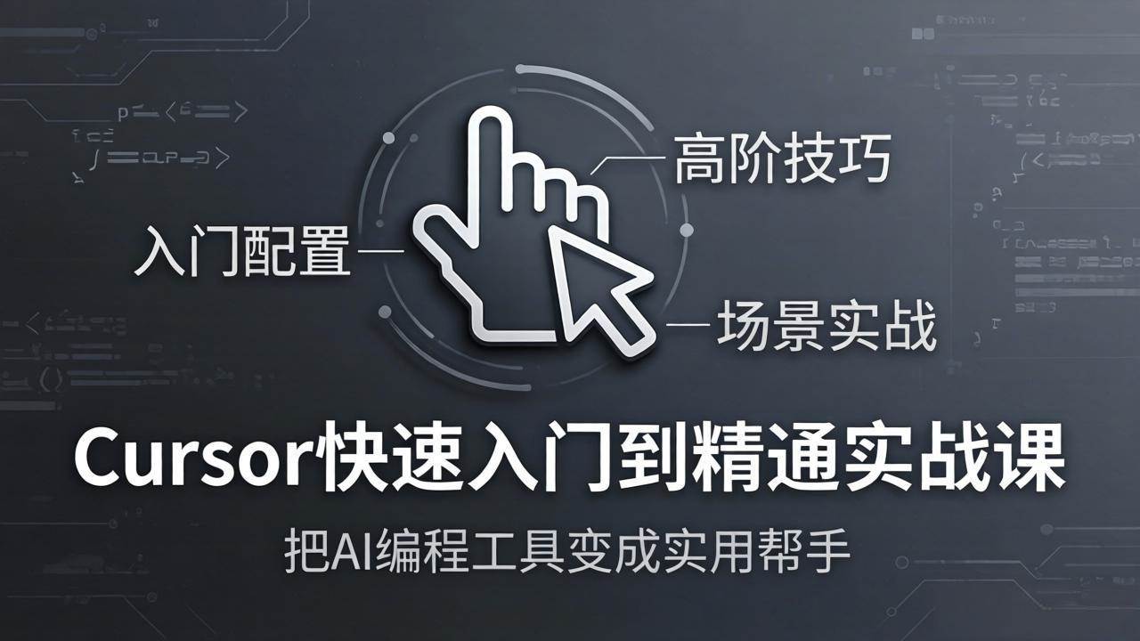 （17794期）Cursor快速入门到精通实战课：入门配置+高阶技巧+场景实战，把AI编程工具变成实用帮手-来友网创