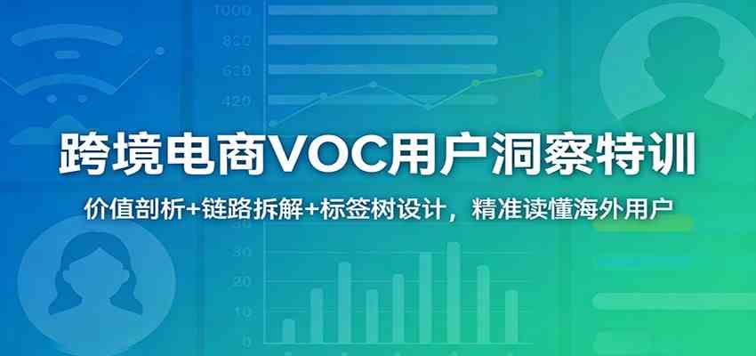 跨境电商VOC用户洞察特训：价值剖析+链路拆解+标签树设计，精准读懂海外用户-来友网创