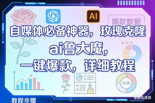 （17861期）玫瑰克隆，ai鲁大魔工具，自媒体必备神器，一键爆款，详细教程。-来友网创