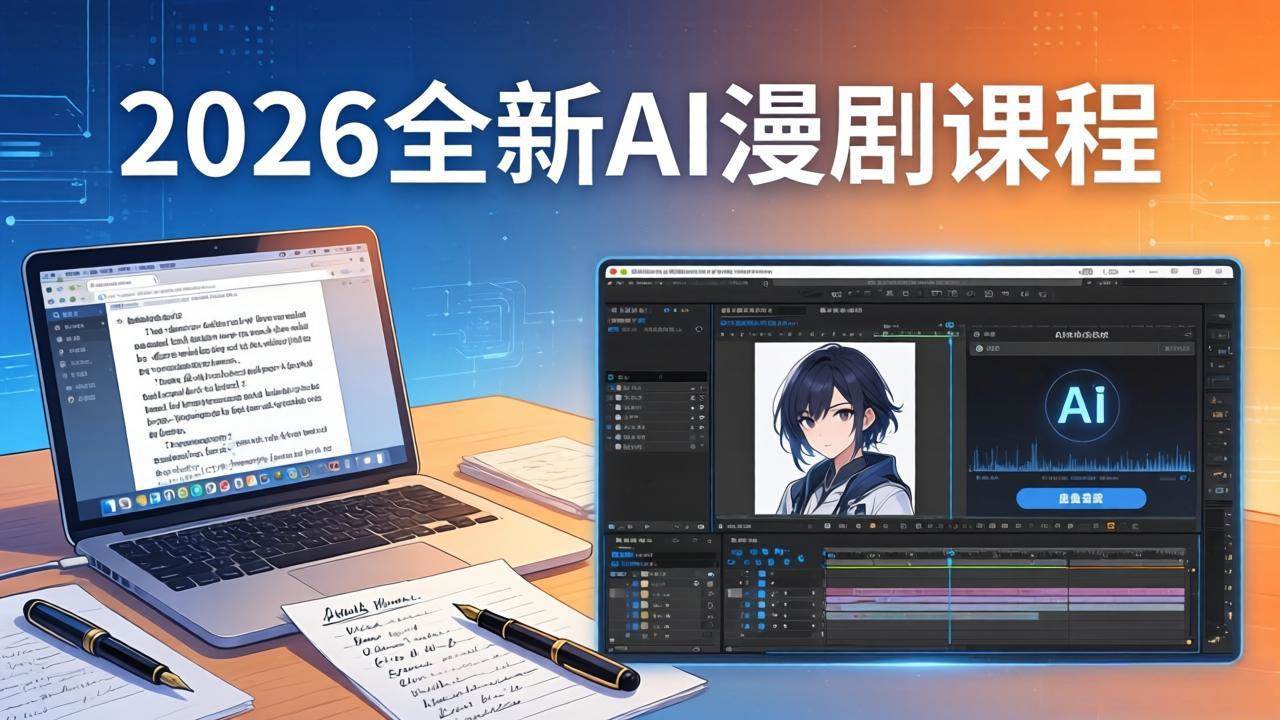 （17893期）2026全新AI漫剧课程：覆盖创作全链路，教你写作分镜剪辑配音一站式打造漫剧作品-来友网创