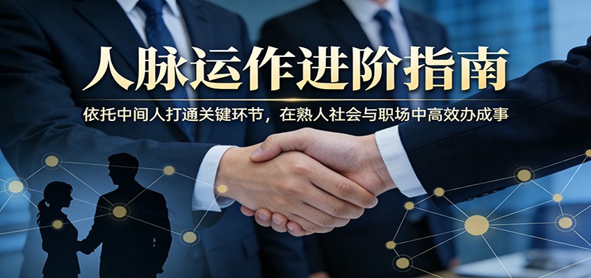 付费文章：人脉运作进阶指南，依托中间人打通关键环节，在熟人社会与职场中高效办成事-来友网创
