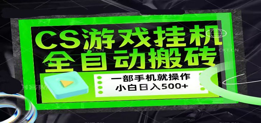 CSGO游戏挂机捡漏搬砖，超稳定的项目，带领1000+小白实现日入500+-来友网创