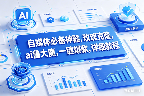 （17964期）玫瑰克隆工具，鲁大魔ai软件，自媒体的神器，一键爆款，50多个功能的详细教程。-来友网创