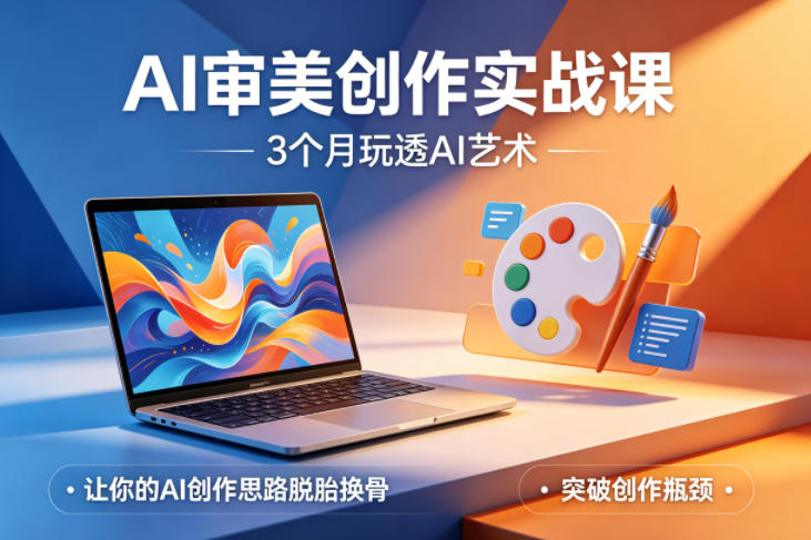 AI审美创作实战课，3个月玩透AI艺术，让你的AI创作思路脱胎换骨，突破创作瓶颈-来友网创