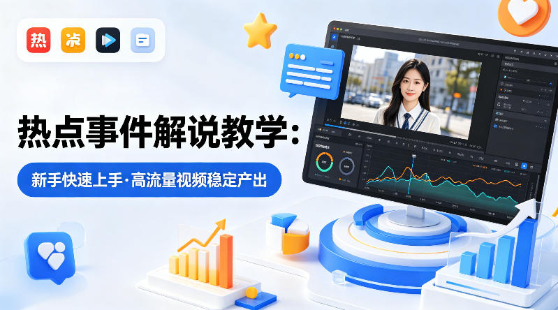 某大V的热点事件解说教学，新手也能快速上手，稳定产出高流量解说视频-来友网创