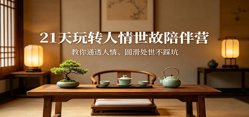 21天玩转人情世故陪伴营：教你通透人情、圆滑处世不踩坑-来友网创