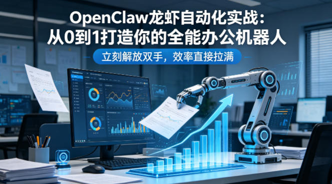 OpenClaw龙虾自动化实战：从0到1打造你的全能办公机器人，立刻解放双手，效率直接拉满-来友网创