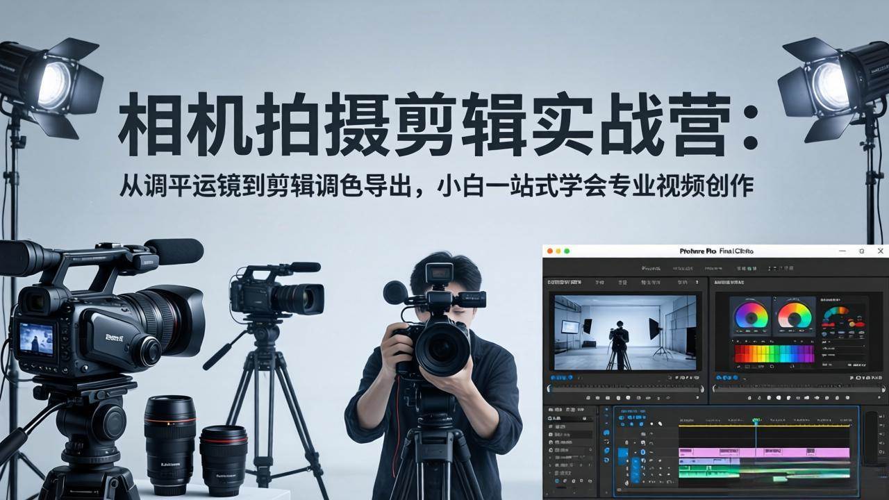 （18002期）相机拍摄剪辑实战营：从调平运镜到剪辑调色导出，小白一站式学会专业视频创作-来友网创