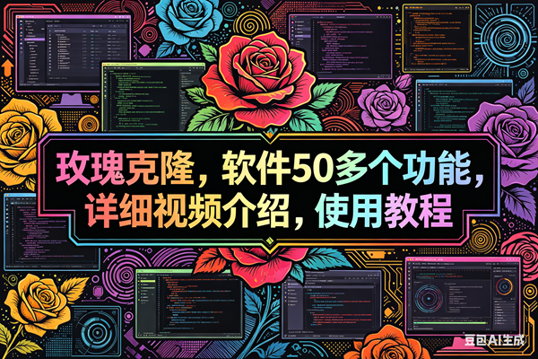 （18026期）玫瑰克隆，ai克隆软件，自媒体的神器，一键爆款，60多个功能的详细教程。-来友网创