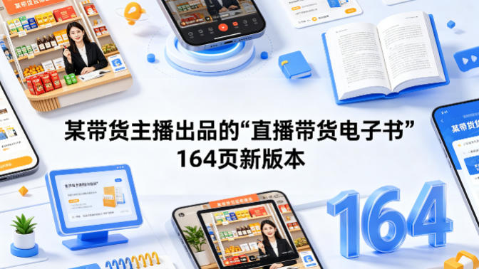 某带货主播出品的《直播带货电子书》164页新版本-来友网创