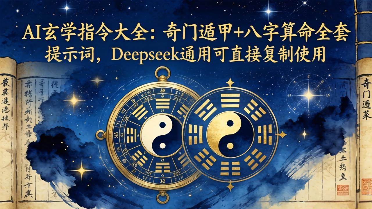 （18059期）AI玄学指令大全：奇门遁甲+八字算命全套提示词，Deepseek通用可直接复制使用-来友网创