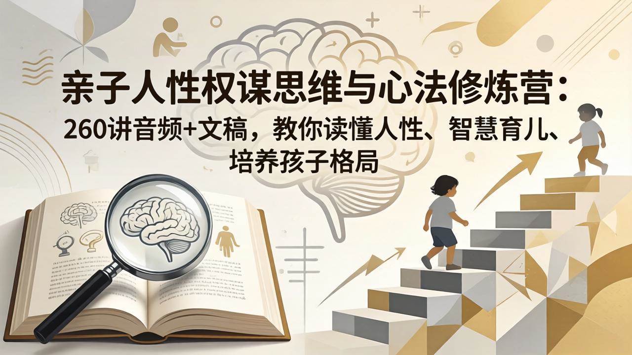 （18076期）亲子人性权谋思维与心法修炼营：260讲音频+文稿，教你读懂人性、智慧育儿、培养孩子格局-来友网创
