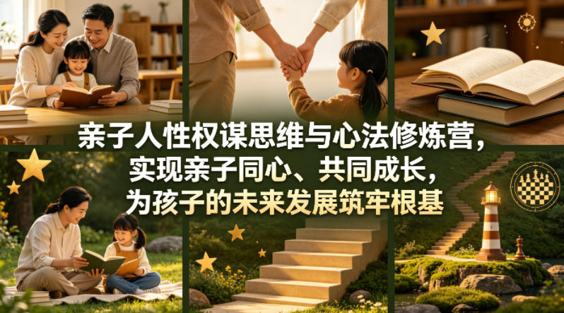 亲子人性权谋思维与心法修炼营，实现亲子同心、共同成长，为孩子的未来发展筑牢根基【音频】-来友网创