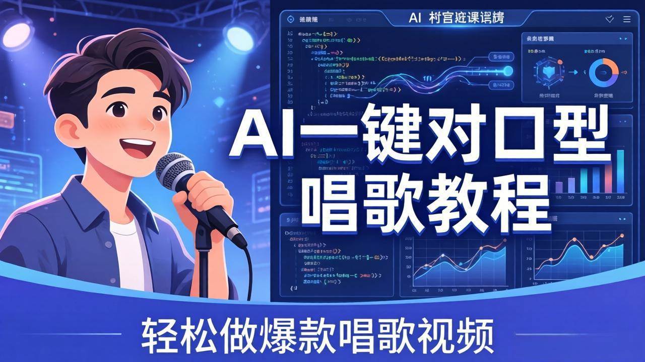 （18118期） AI一键对口型唱歌教程：零基础也能学，素材准备+模型训练+音色转换，轻松做爆款唱歌视频-来友网创