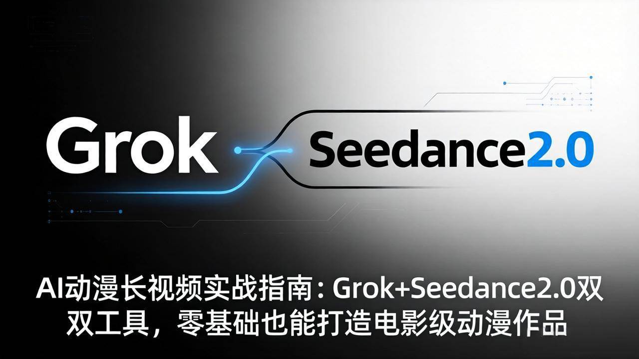 （18153期）AI动漫长视频实战指南：Grok+Seedance2.0双工具，零基础也能打造电影级动漫作品-来友网创