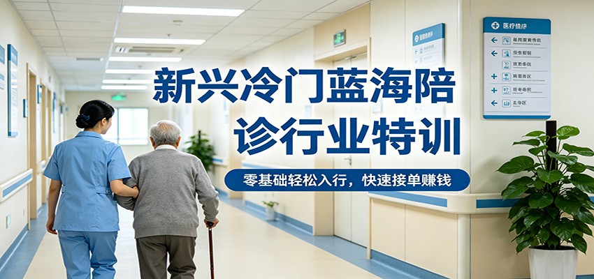 新兴冷门蓝海陪诊行业特训，零基础轻松入行，快速接单赚钱-来友网创