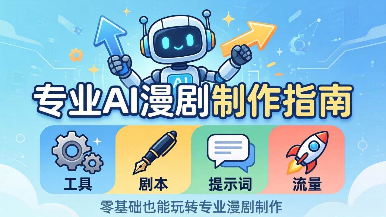 （18190期）专业AI漫剧制作指南：工具+剧本+提示词+流量全流程，零基础也能玩转专业漫剧制作-来友网创