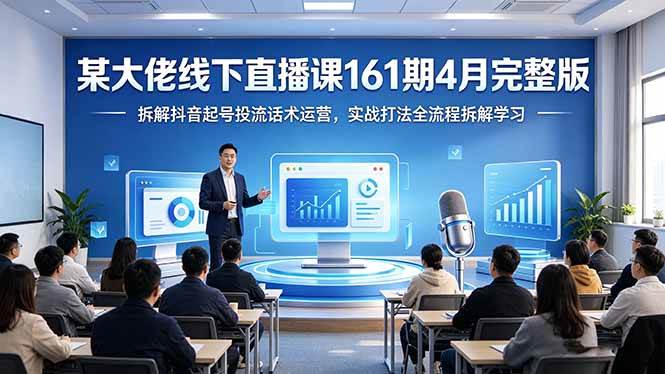 （18209期）某大佬线下直播课161期4月完整版，拆解抖音起号投流话术运营，实战打法全流程拆解学习-来友网创