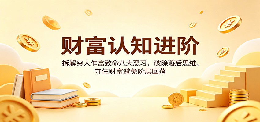财富认知进阶：拆解穷人乍富致命八大恶习，破除落后思维，守住财富避免阶层回落-来友网创