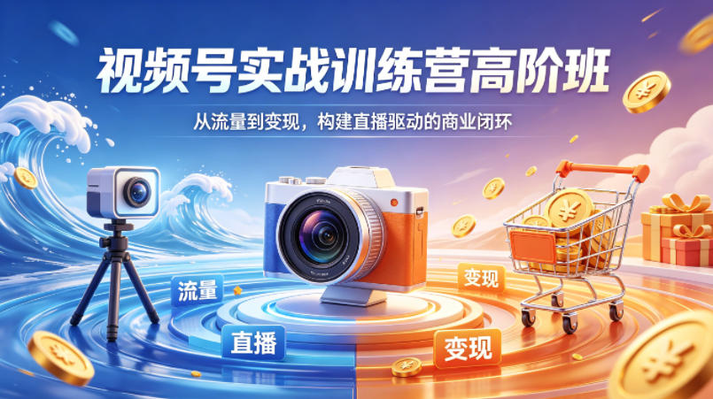 视频号实战训练营高阶班，从流量到变现，构建直播驱动的商业闭环（26年4月）-来友网创