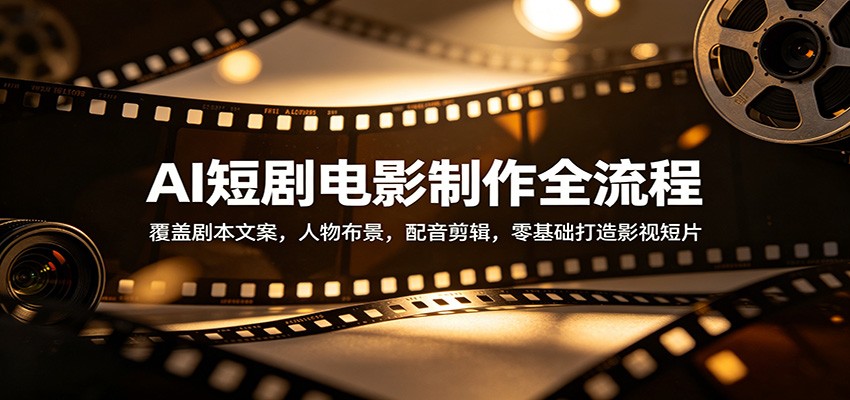 AI短剧电影制作全流程：覆盖剧本文案，人物布景，配音剪辑，零基础打造影视短片-来友网创