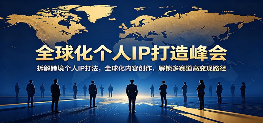 全球化个人IP打造峰会：拆解跨境个人IP打法，全球化内容创作，解锁多赛道高变现路径-来友网创