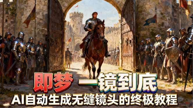 （18241期）即梦AI一镜到底终极教程，智能补帧+运镜技巧，AI自动生成无缝丝滑长镜头高效出片-来友网创