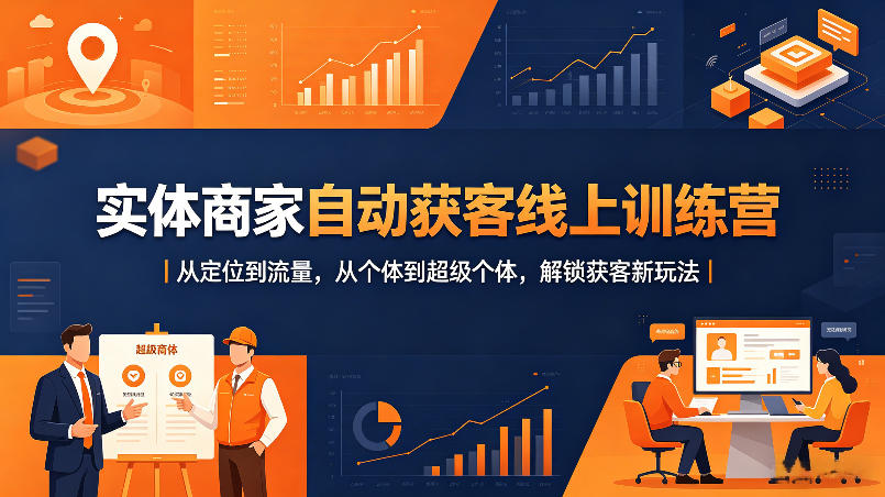 实体商家自动获客线上训练营｜从定位到流量，从个体到超级个体，解锁获客新玩法-来友网创