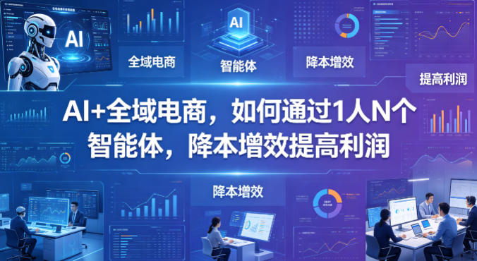 AI+全域电商，如何通过1人N个智能体，降本增效提高利润-来友网创