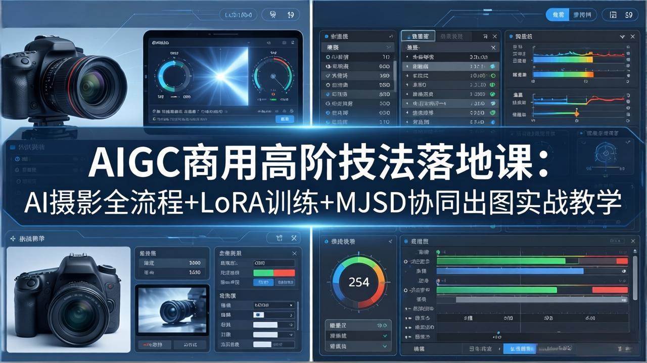 （18254期）AIGC商用高阶技法落地课：AI摄影全流程+LoRA训练+MJSD协同出图实战教学-来友网创