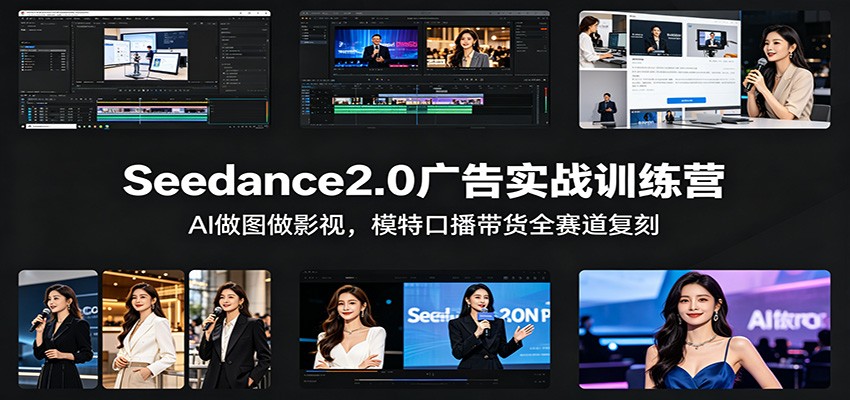 Seedance2.0广告实战训练营：AI做图做影视，模特口播带货全赛道复刻-来友网创