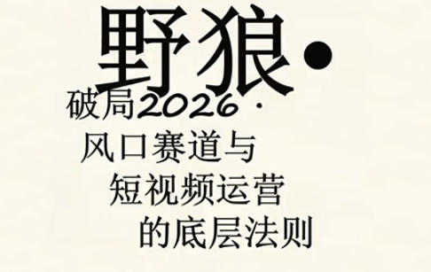 野狼团队·多平台实操运营课，覆盖AI口播、服装、好物、漫剪等热门玩法（更新4月29日）-来友网创